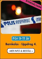Barnkalas 9–11 år: Skolan är avspärrad, vad har hänt? Nu kan du lösa kalasuppdraget över Sverige!