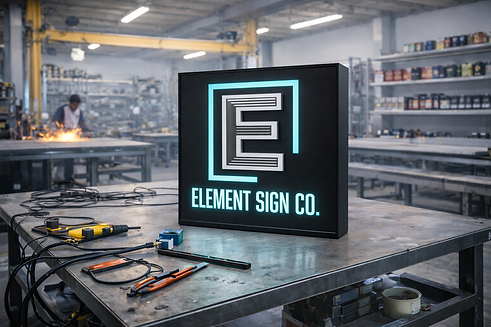 Illuminated sign in industrial workshop.png
