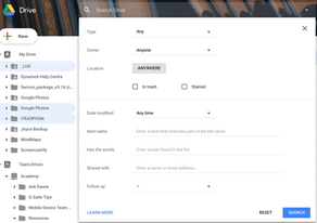How to use advanced searches in Google Drive