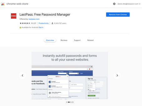 LastPass: Free Password Manager Extension