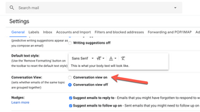 Gmail Conversation View - Group emails into conversations