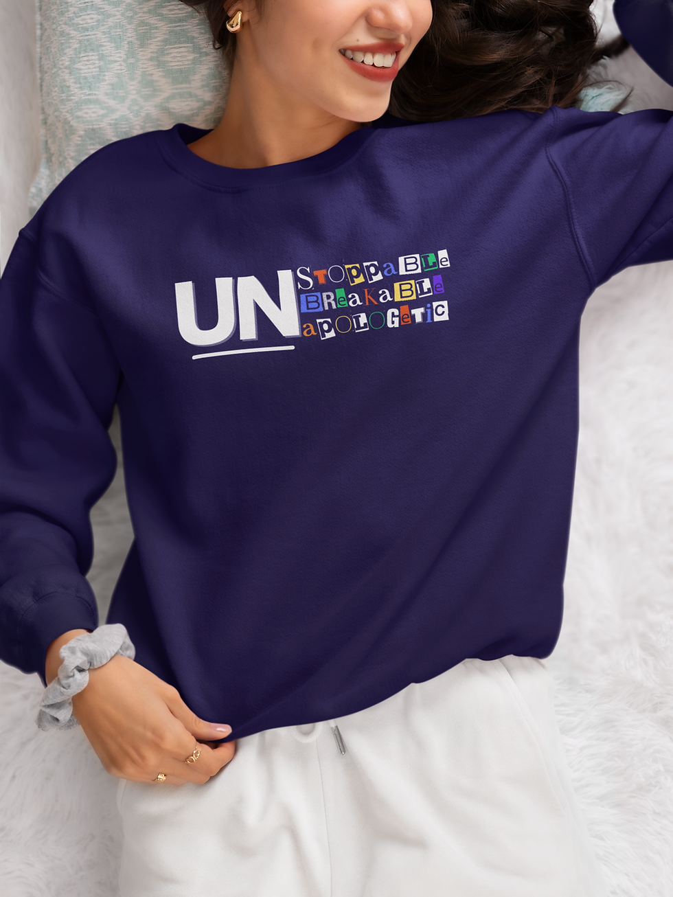 Purple UNstoppable UNbreakable UNapologetic Sweatshirt