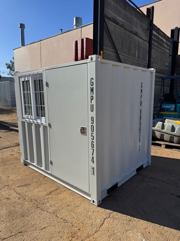 7ft Shipping Container with side door and window