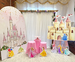 Princess Backdrop Cake Setting - Brisbane Princess Party