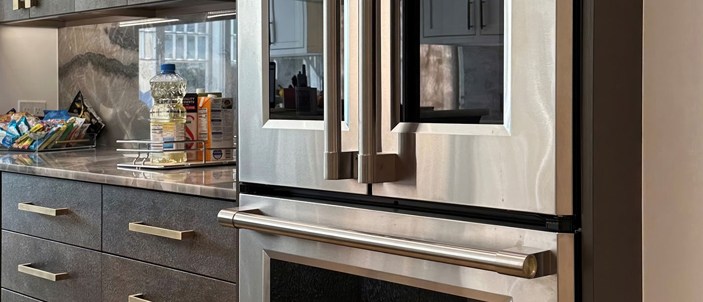 EcoDomo Pebble Shagreen Recycled Leather Veneer Doors and Drawers