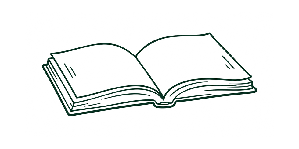 LJ Marsh open book drawing