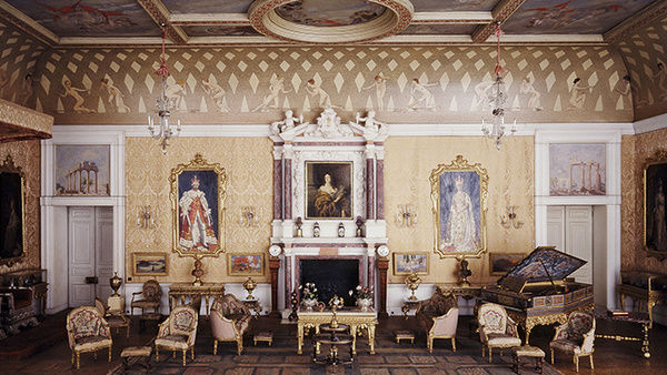 Interior of Queen Mary's Dolls' House