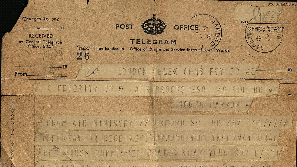 World War Two telegram