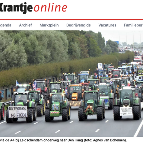 Kwam ik mijzelf even tegen nav het boerenprotest in Stroe