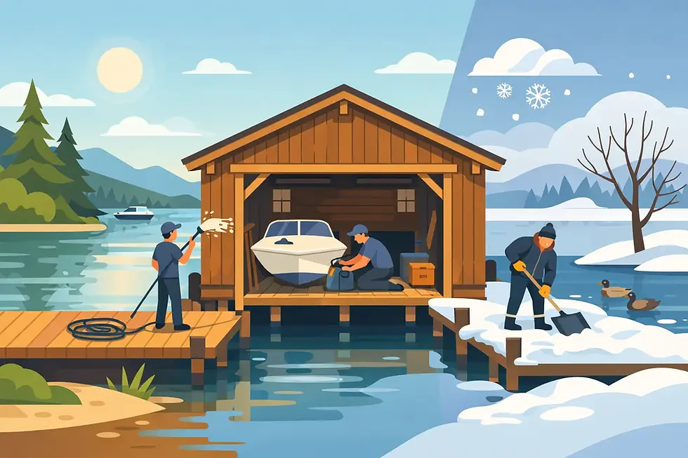 How to Maintain a Wooden Boathouse Year-Round