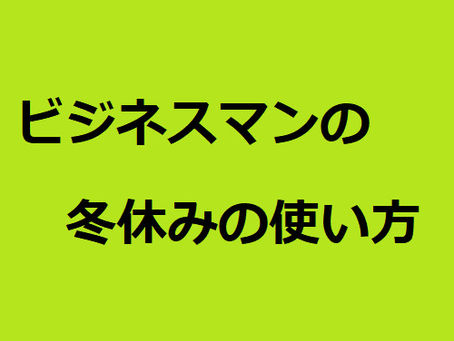 ビジネスマンの冬休みの使いかた