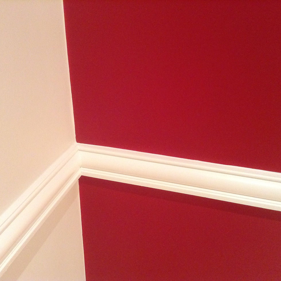 Repainted walls and trim