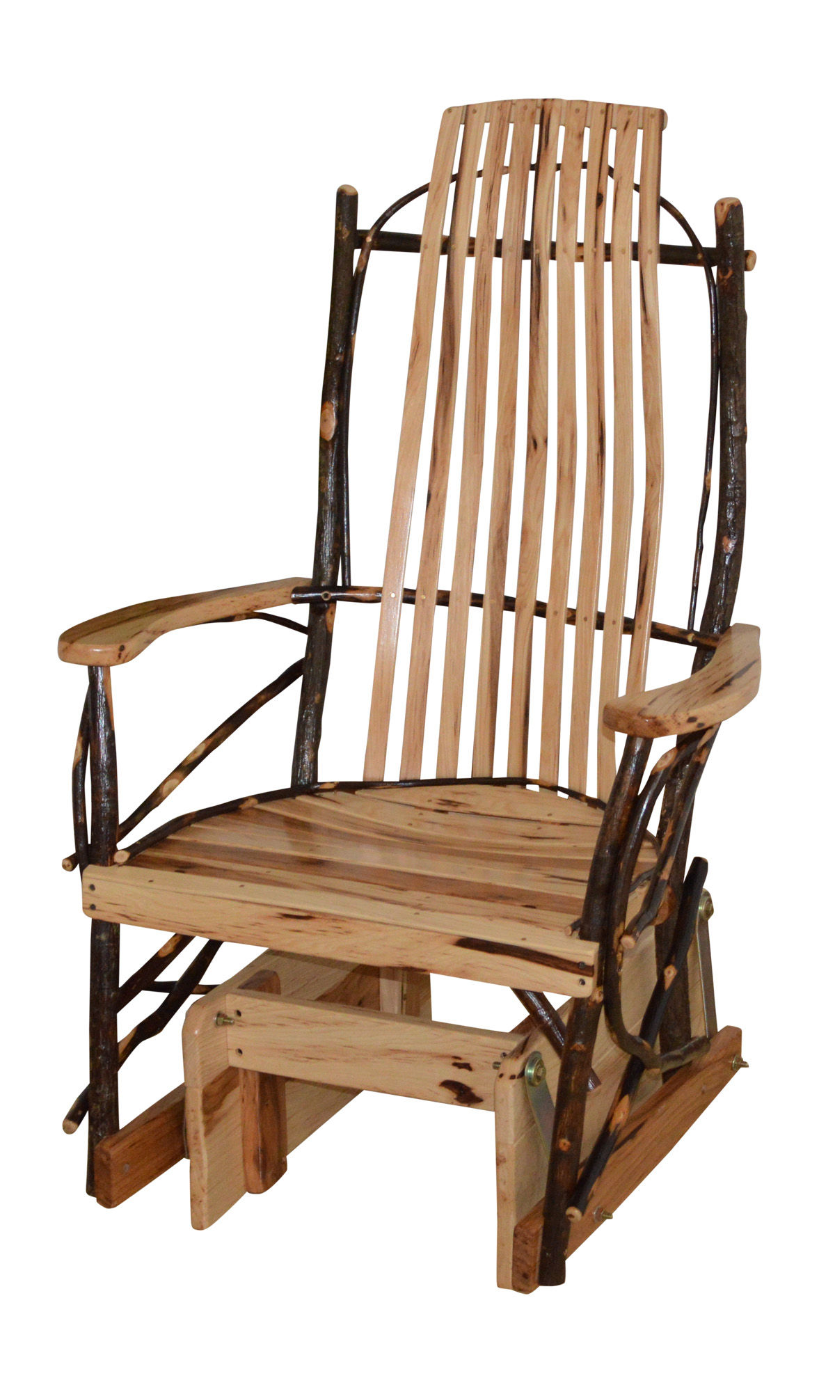 Rustic Hickory Gilder Rocker