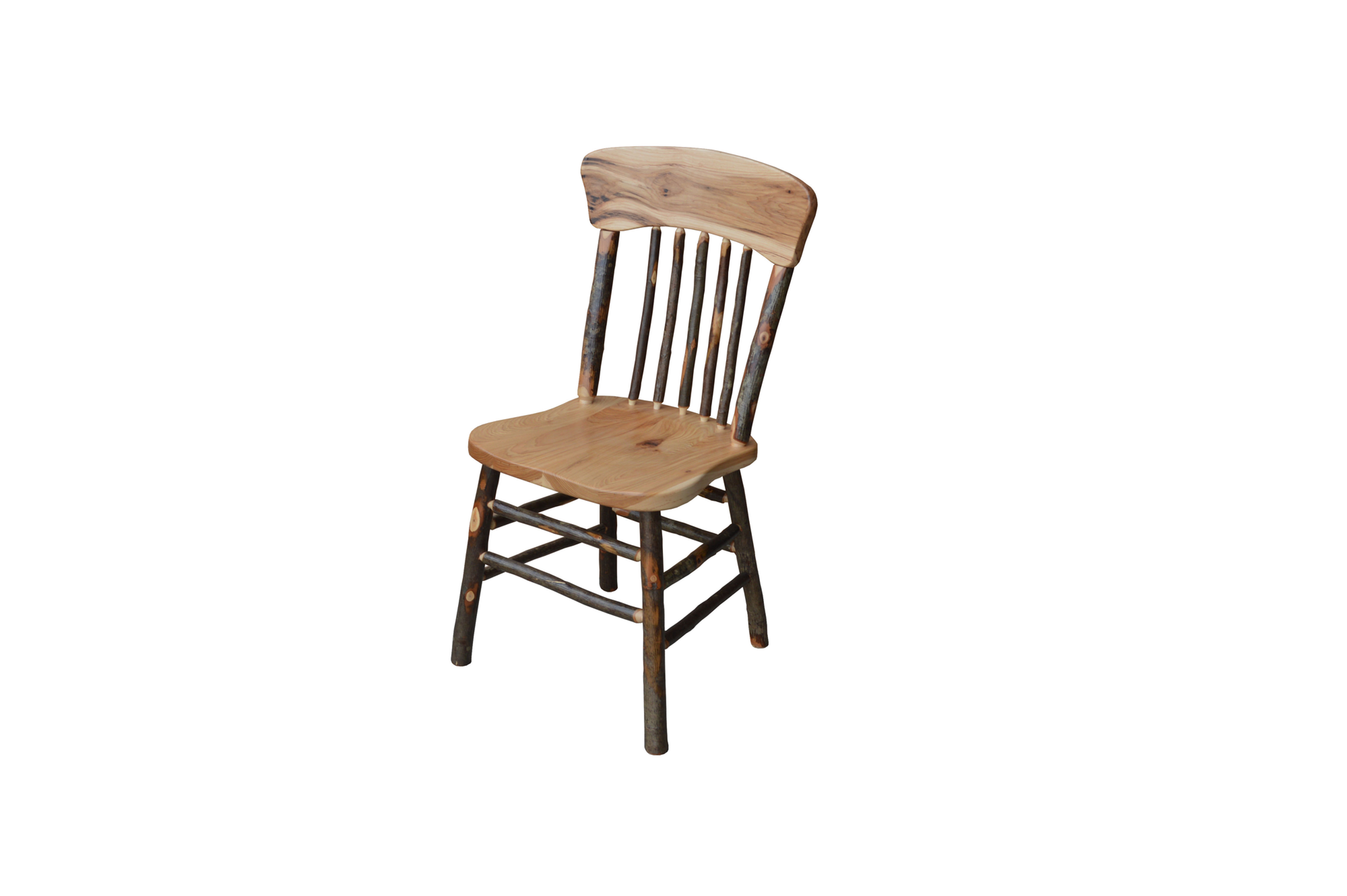 Rustic Hickory Panel Back Side Chair
