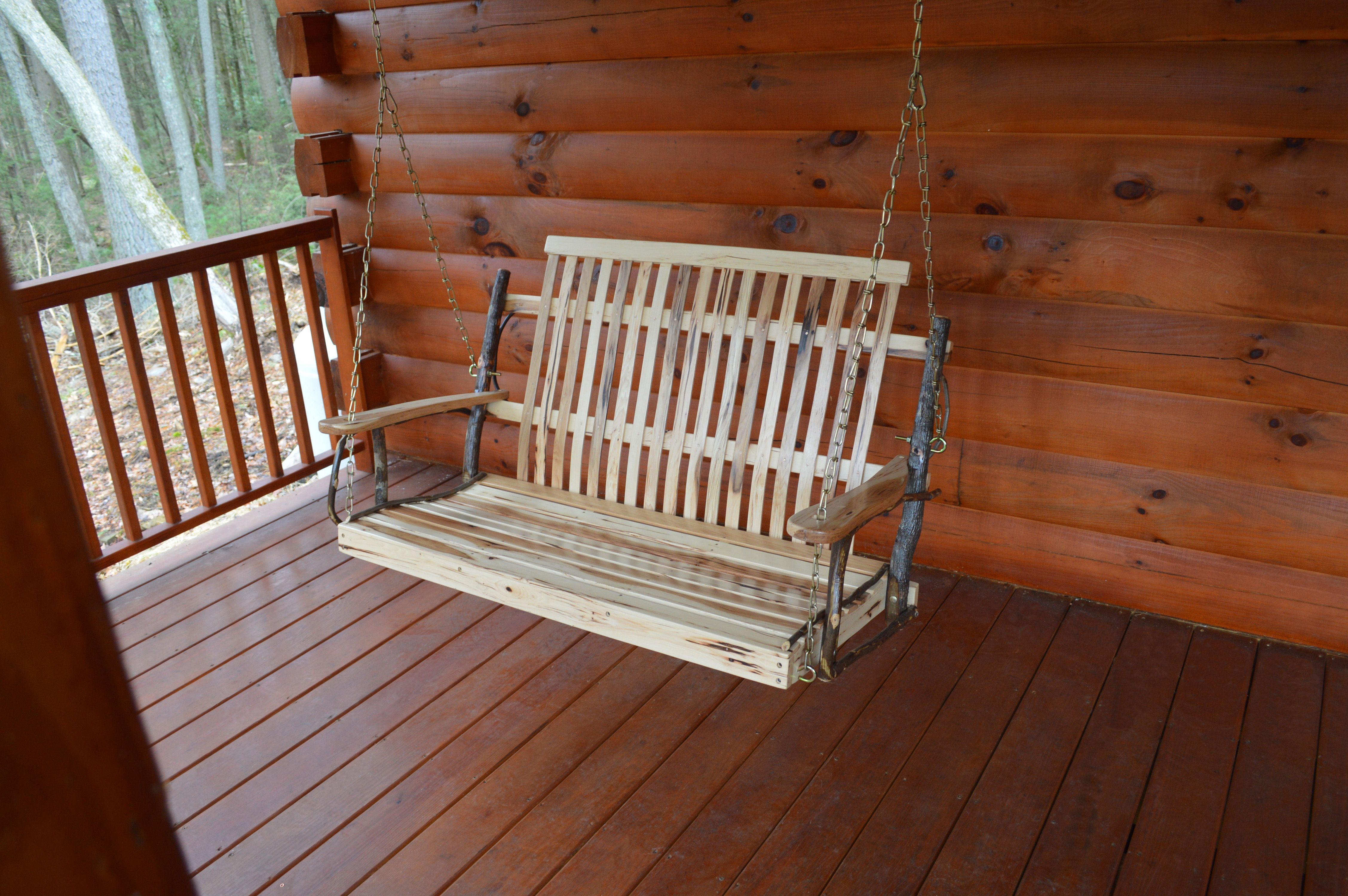 4 Foot Rustic Hickory Porch Swing