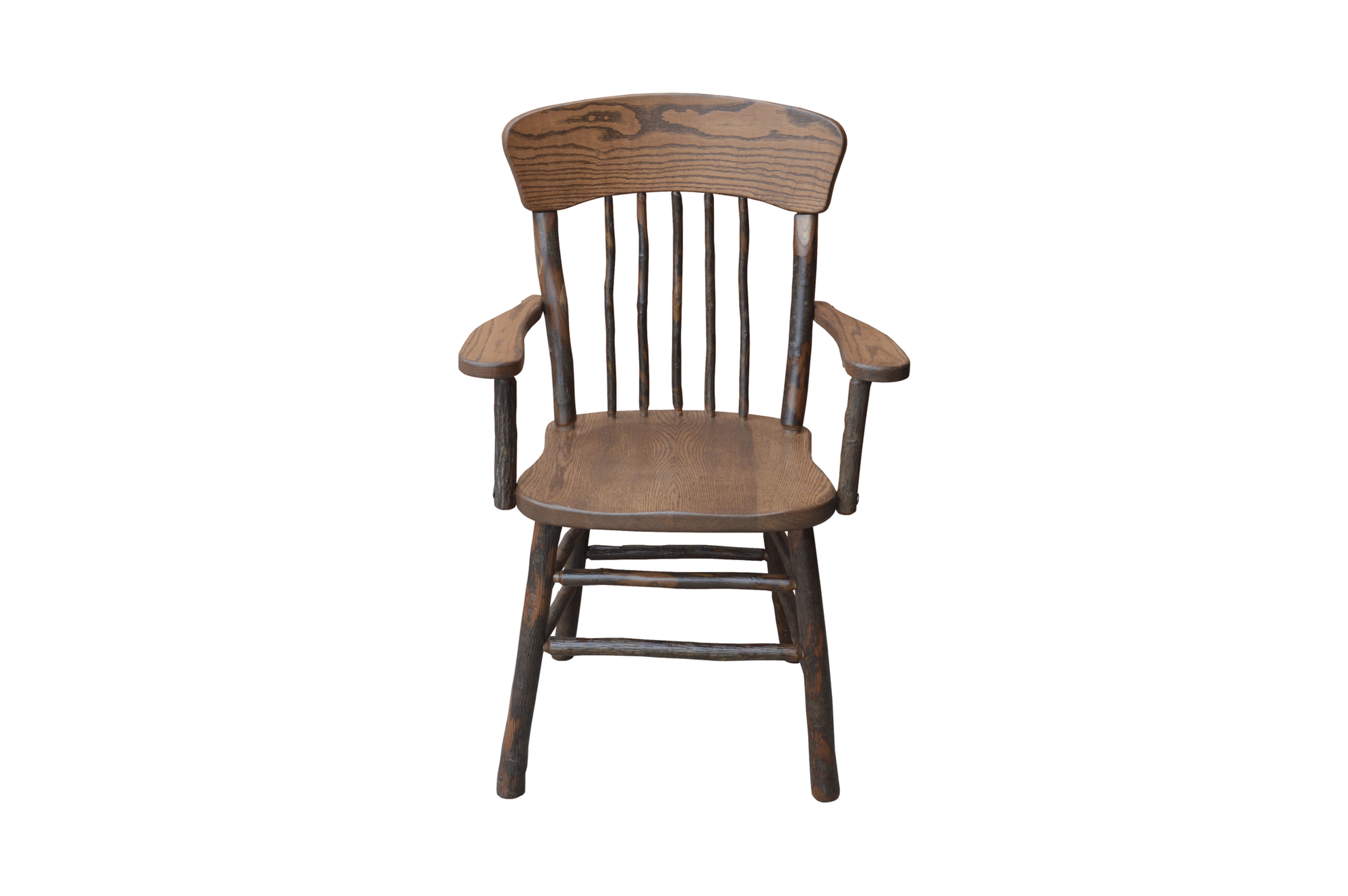 Hickory Panel Back Arm Chair