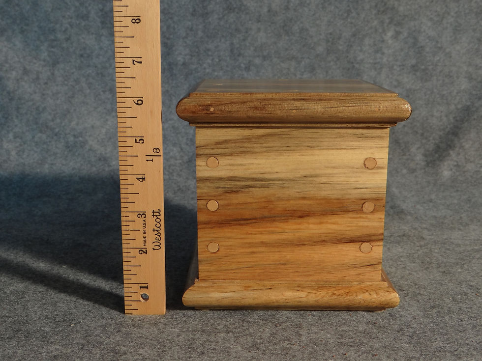 Thumbnail: 44 Cubic Inch Urn, Beetle Pine Wood w/ Polyurethane Finish