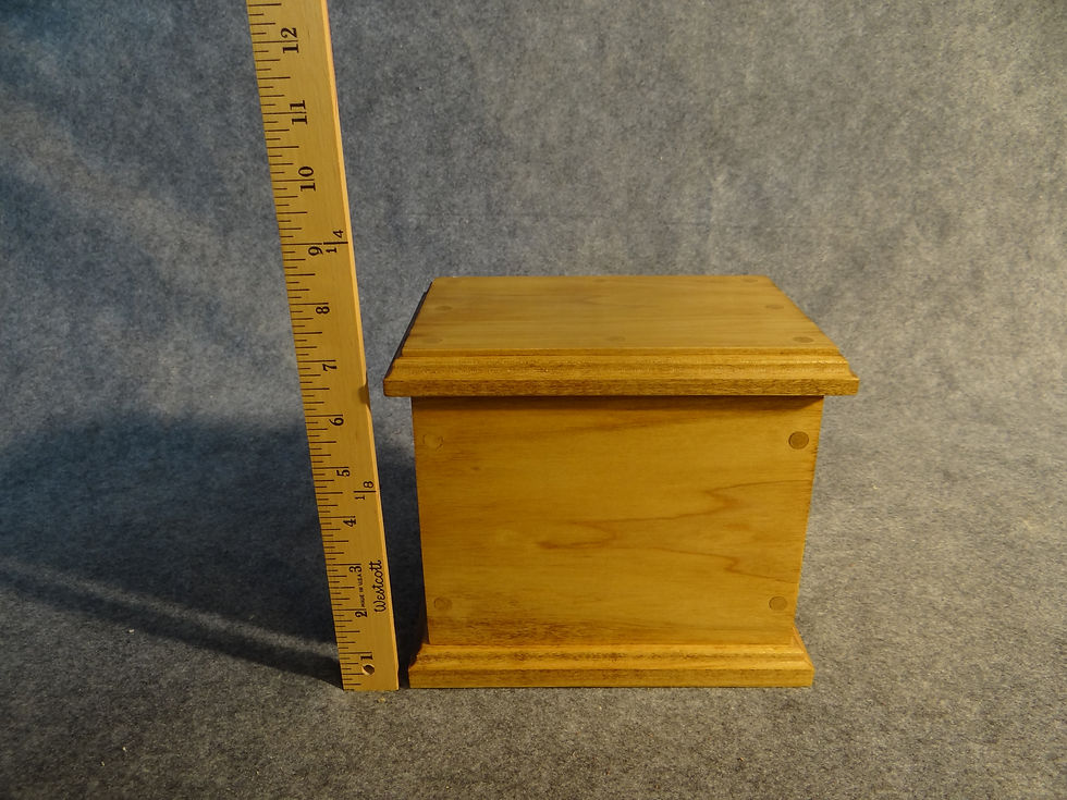 Thumbnail: 96 Cubic Inch Urn, Poplar Wood w/ Golden Oak Stain