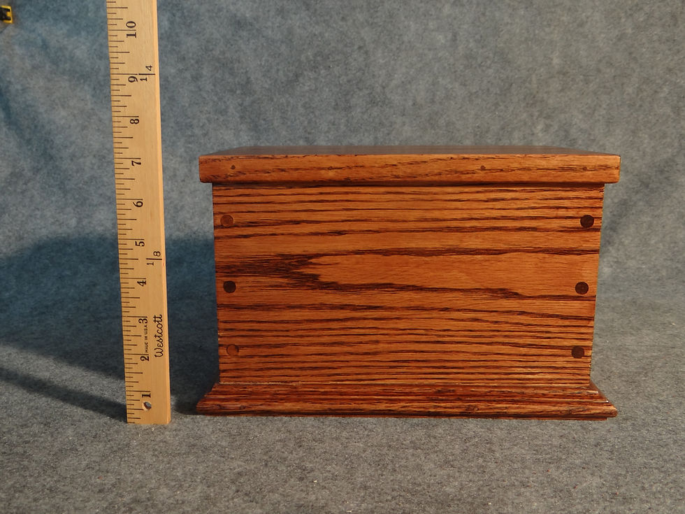 Thumbnail: 215 Cubic Inch Urn, White Oak Wood w/ Mahogany Stain