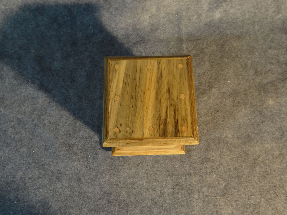 Thumbnail: 44 Cubic Inch Urn, Beetle Pine Wood w/ Polyurethane Finish
