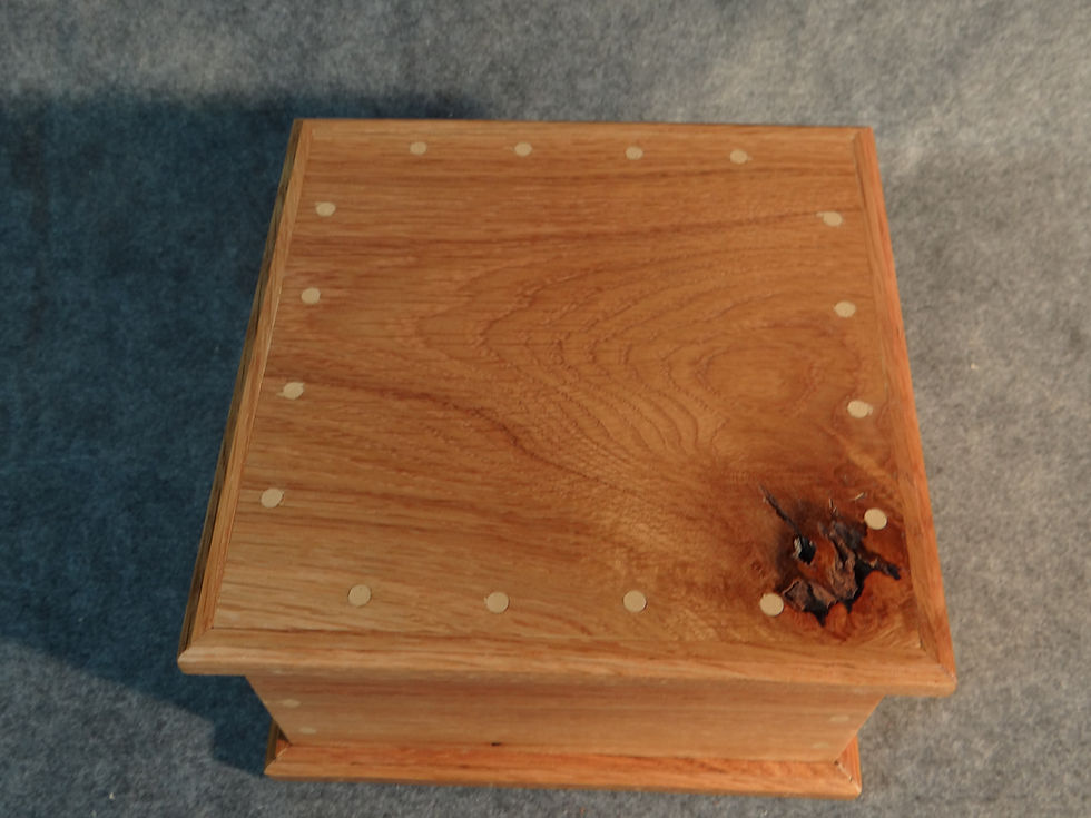 Thumbnail: 312 Cubic Inch Urn, White Oak Wood w/ Poly Finish
