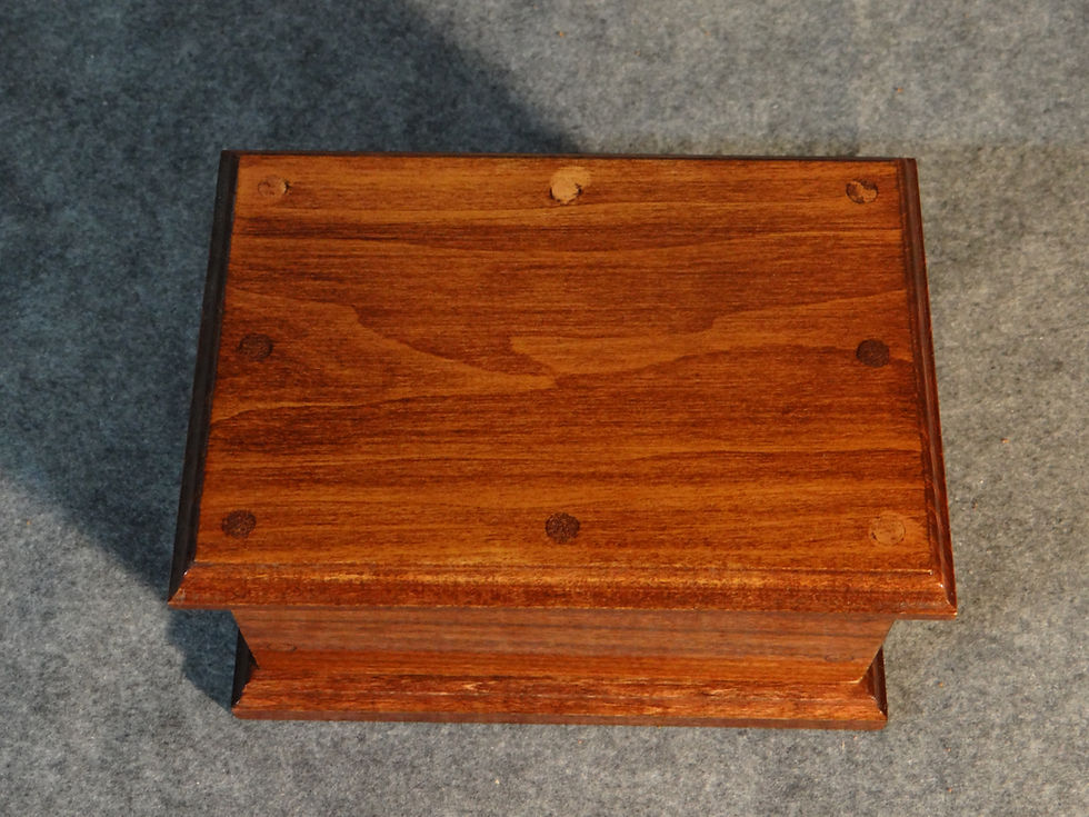 Thumbnail: 61 Cubic Inch Urn, Poplar Wood w/ Mahogany Stain