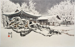 麻谷寺松(마곡사송)(47x75cm)