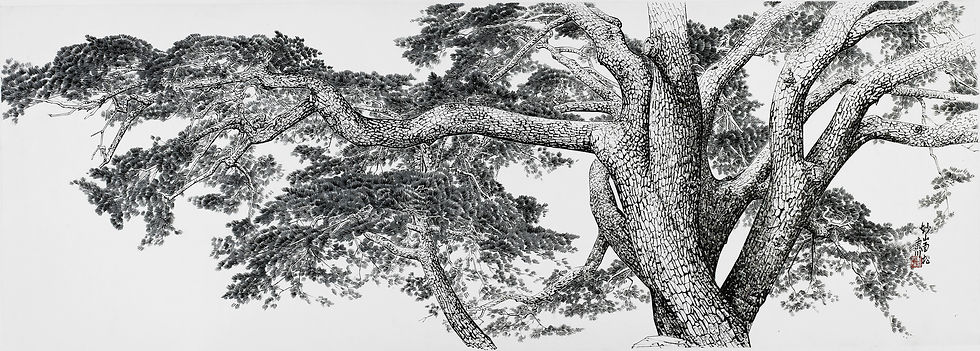 妙山面松(묘산면송)(73x205cm)