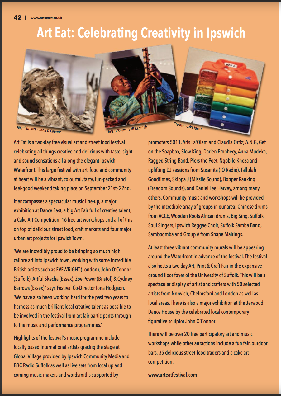 Arts East August Edition 1 pager