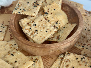 Sourdough Everything Crackers
