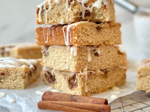 Sourdough Cinnamon Roll Blondies