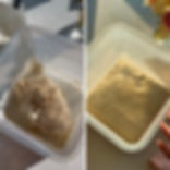 Dough after 1st mix and then after bulk proof