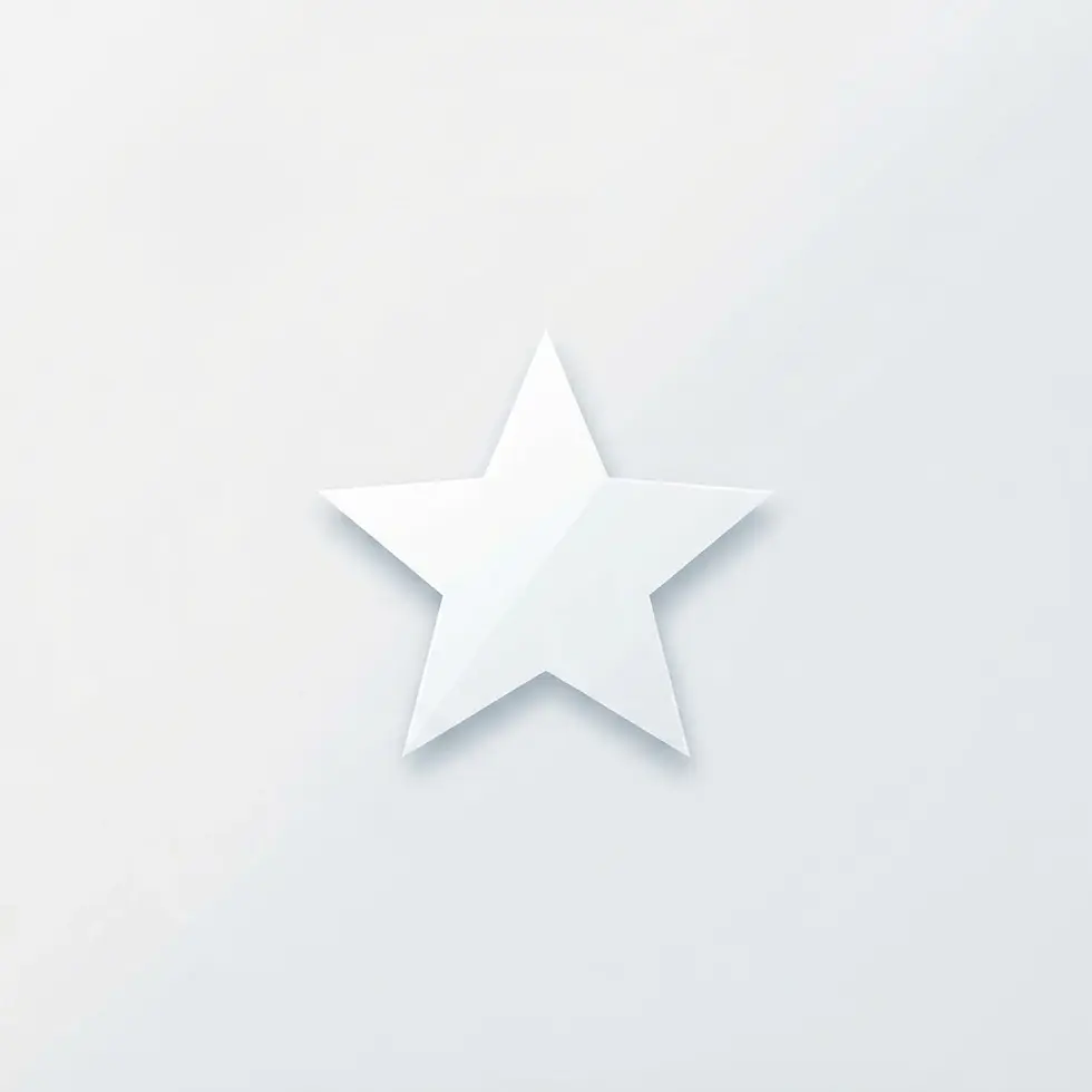 Digital illustration of a simple, clean star icon centered on a light grey background. It has a minimalist aesthetic.