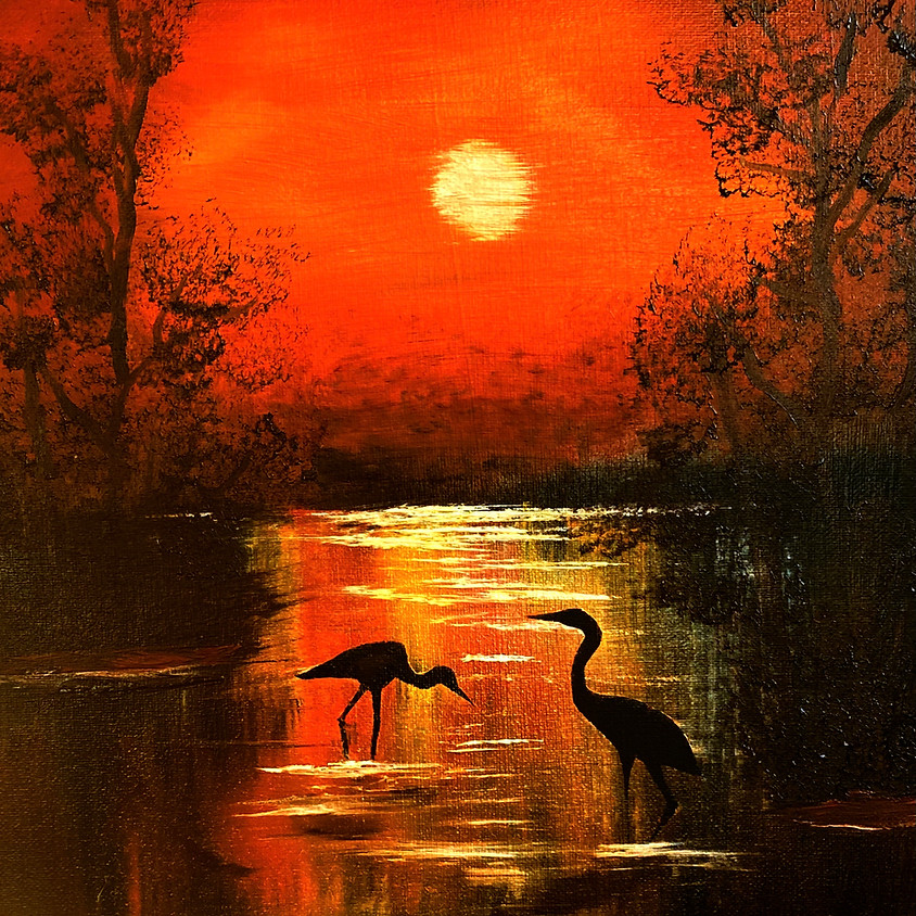 Bob Ross Style Painting Class: Largo Sunset