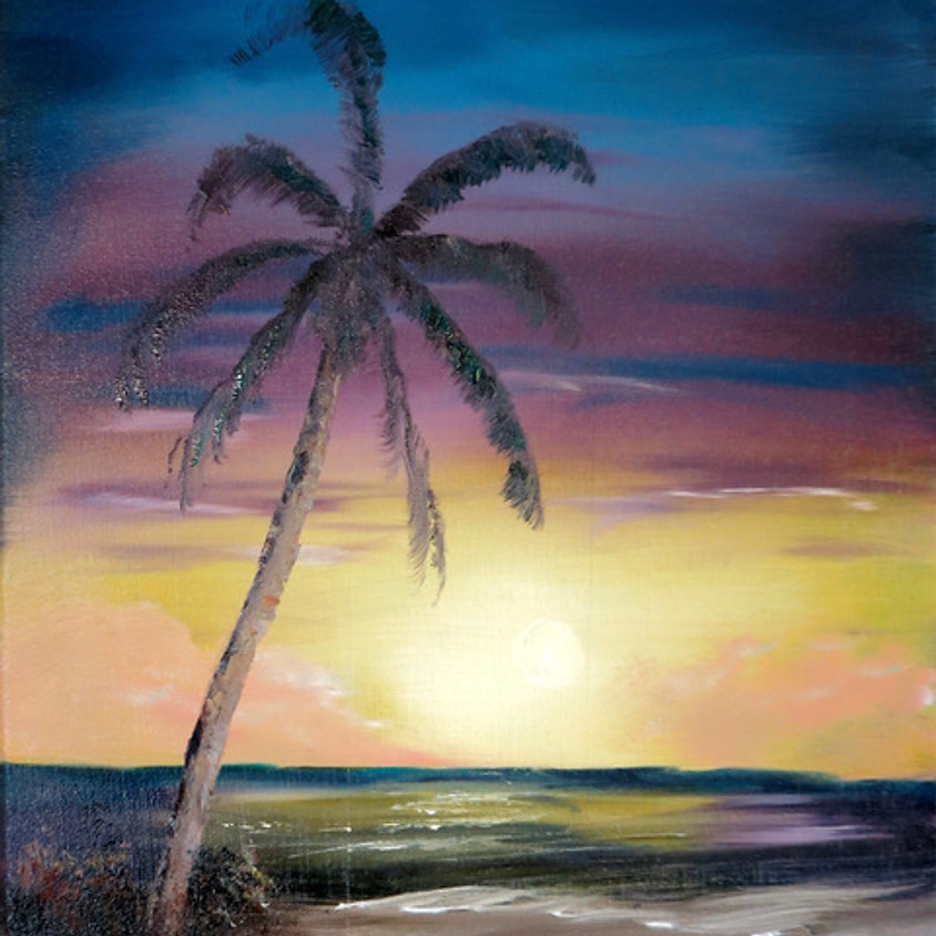 Bob Ross Style Painting Class: Morning Tide