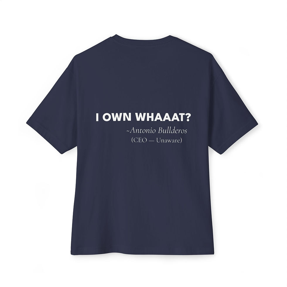 Thumbnail: Bullderos Bull Head Logo Tee | I Own Whaaat? Quote Shirt