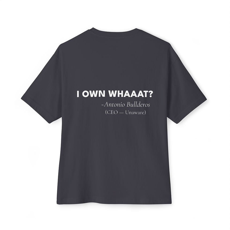 Thumbnail: Bullderos Bull Head Logo Tee | I Own Whaaat? Quote Shirt