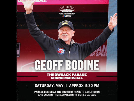 Geoff Bodine named as Grand Marshal for Darlington Raceway Throwback Parade on Saturday
