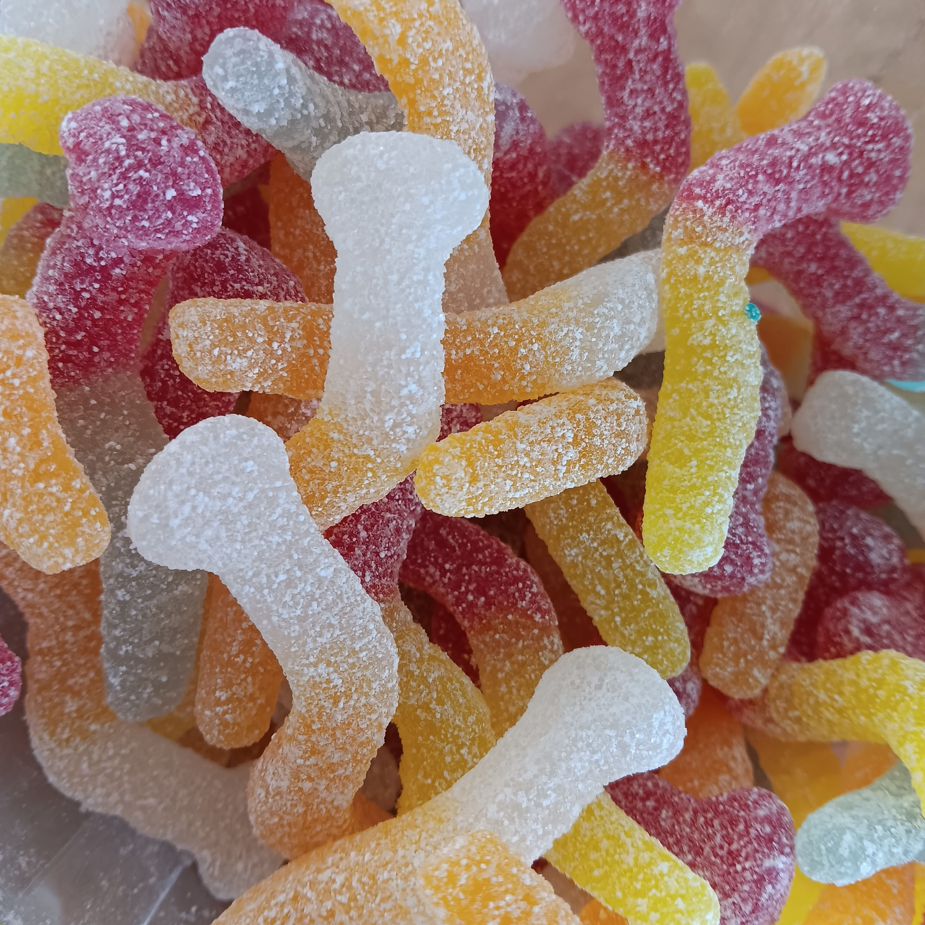 Vegan Fizzy Worms Sweets - Compostable packaging