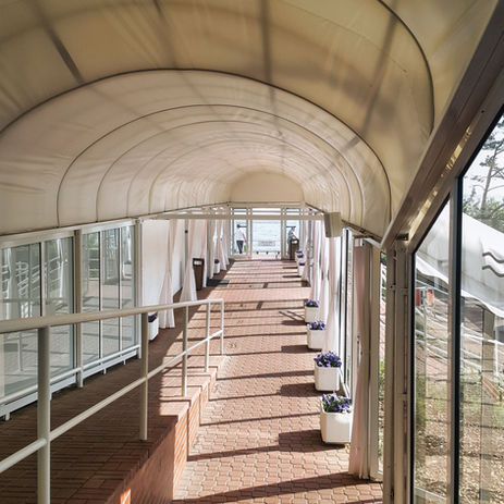 Baldachim, korytarz, okna