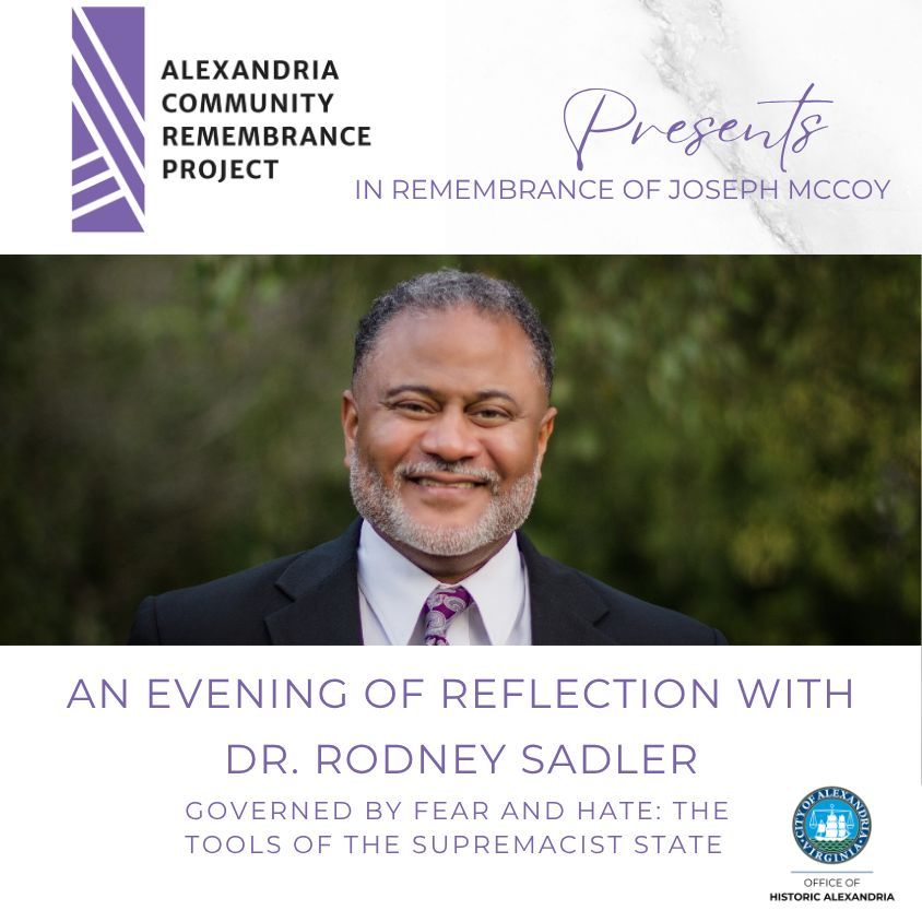 In Remembrance of Joseph McCoy: An Evening of Reflection with Dr. Rodney Sadler