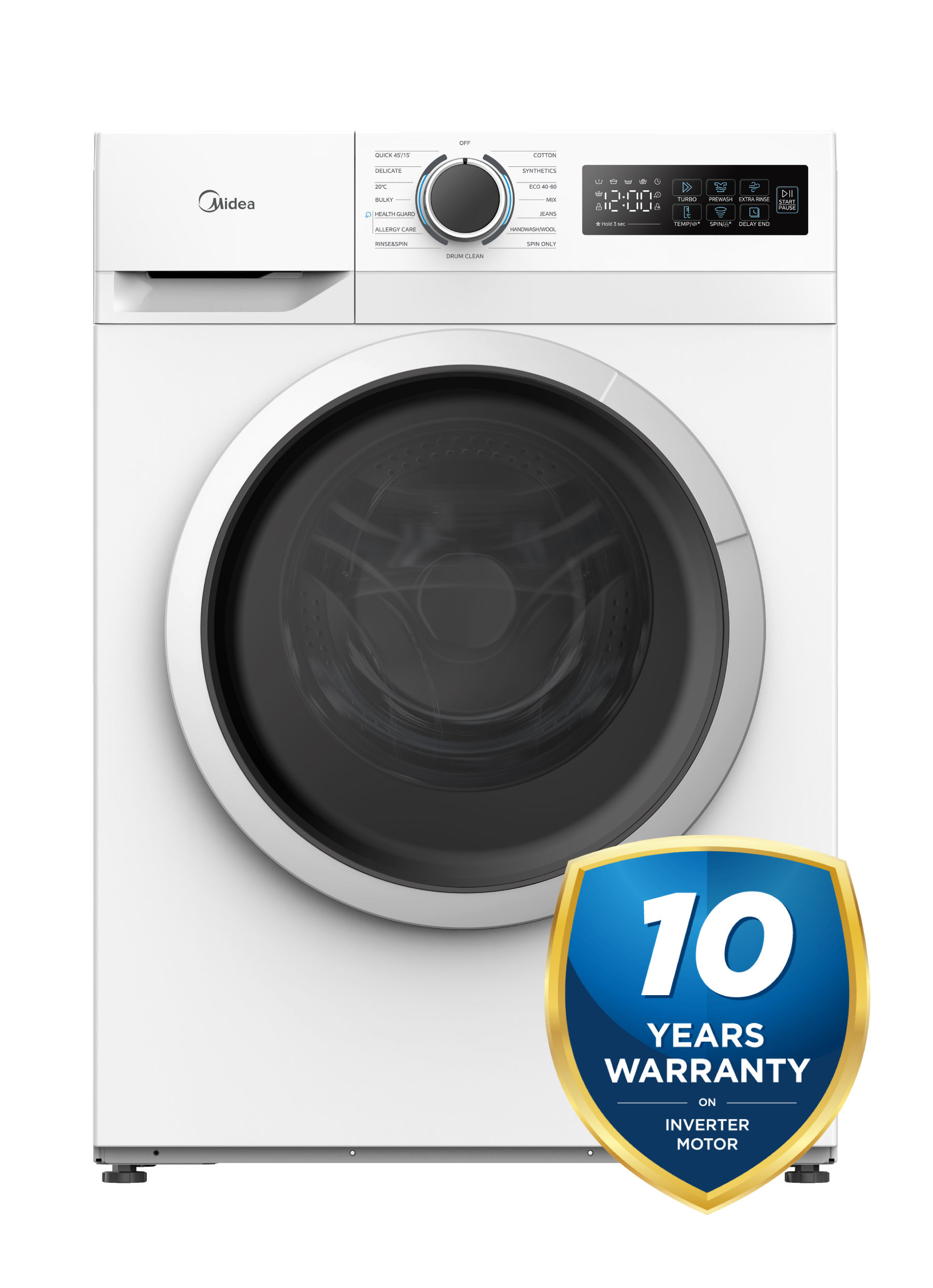 Midea Lunar Series Washing Machine 9kg (MF110W90BA10/W-MT)