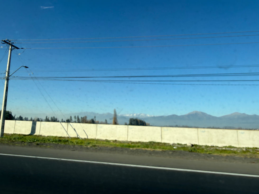 Blurry view of the mountains from the car. 30 May 2026