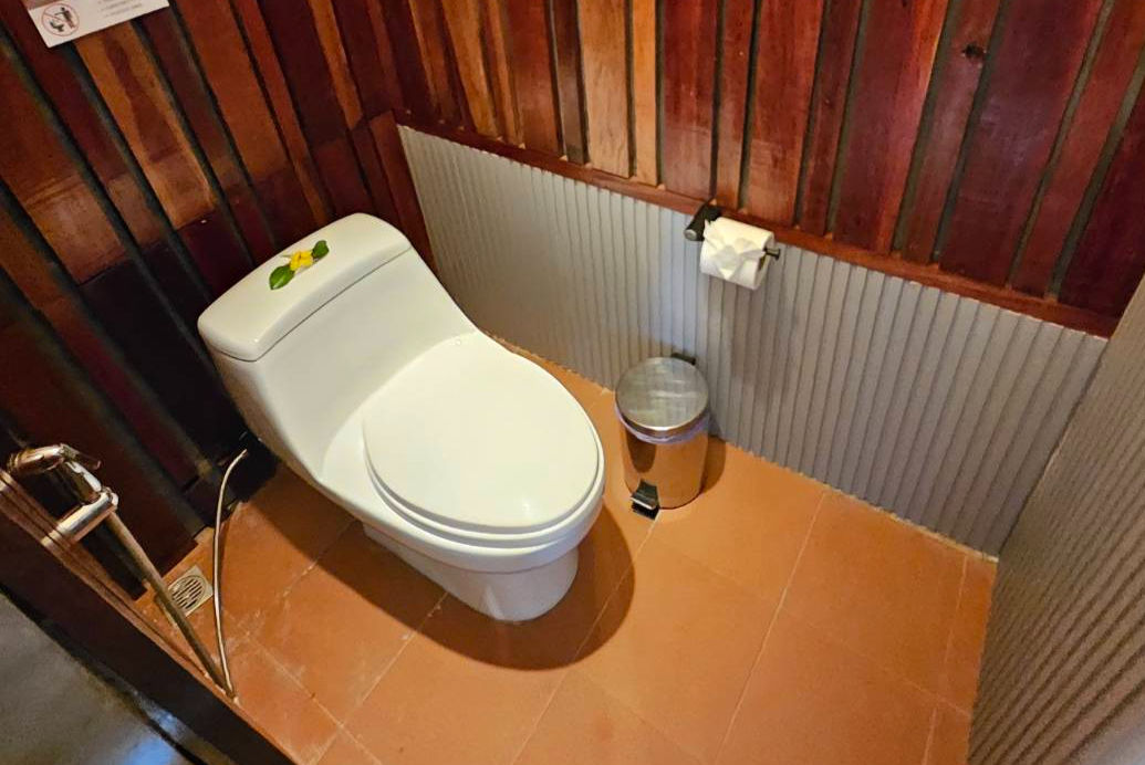 Modern bathroom with designer sink and wooden interior in the Exotic Top View Room