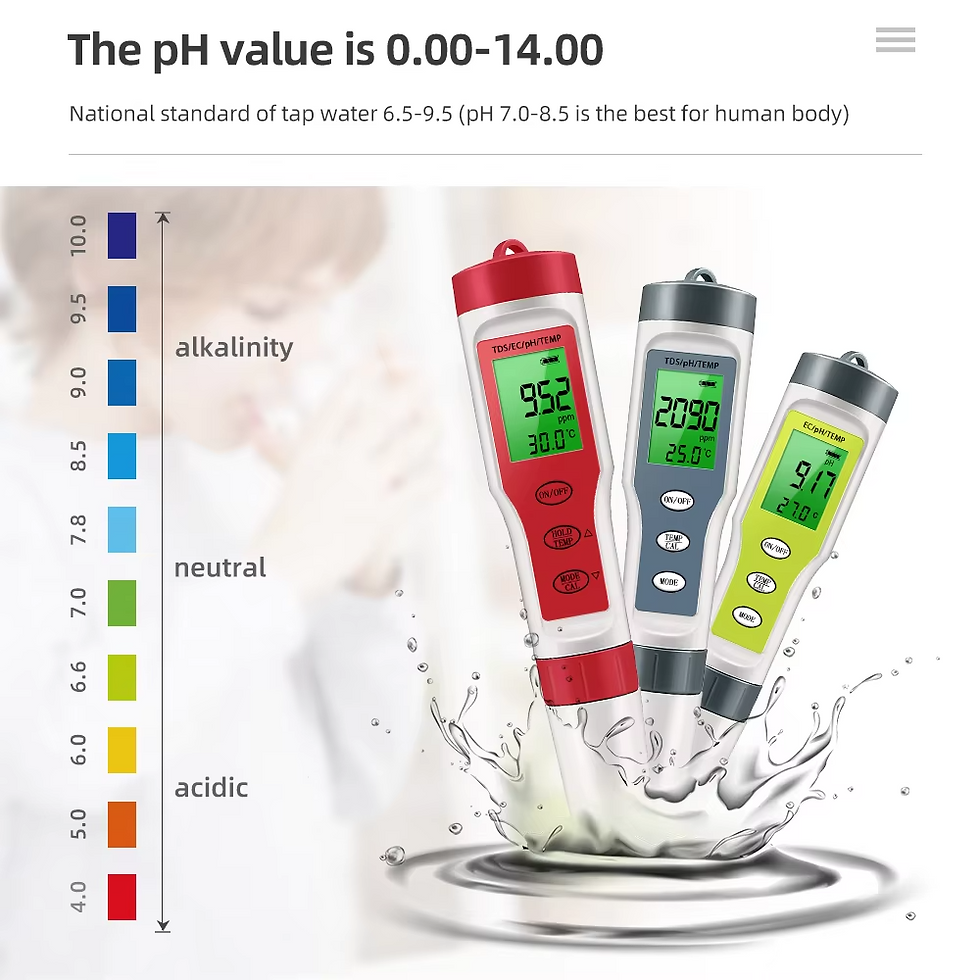 Miniatura: 4 in 1 Digital PH EC Meter LCD Tester Pocket Hydroponics Aquarium Water Test Pen