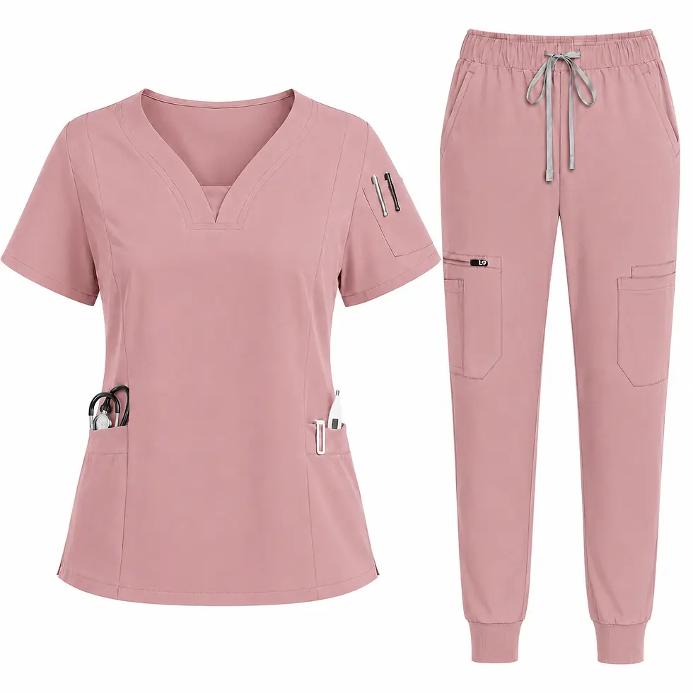 Thumbnail: Professional Contemporary Scurbs Set with V-Neck and Jogger Pants