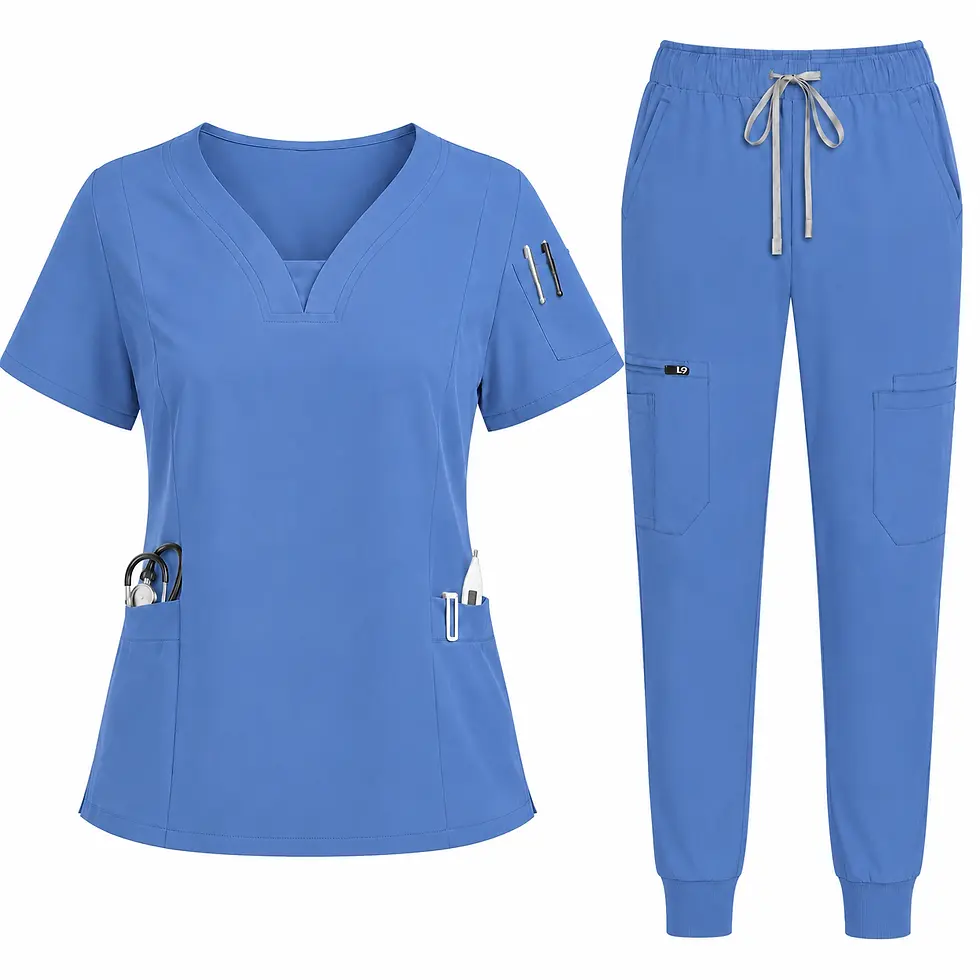 Thumbnail: Professional Contemporary Scurbs Set with V-Neck and Jogger Pants