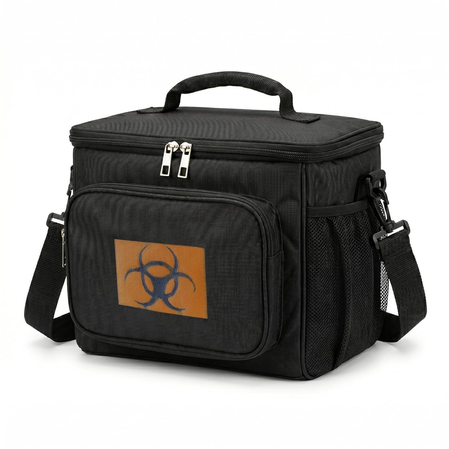 Medical Specimen Transport Bag, Insulated Biohazard Cooler Tote 10 x 7 x 8in