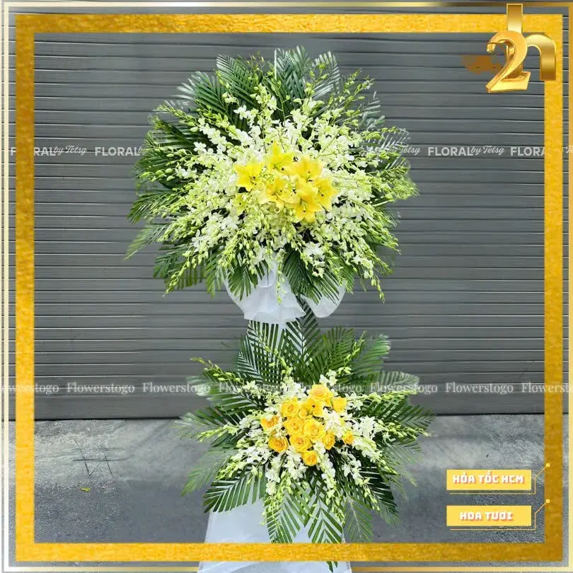 Kệ Hoa Lan Thái Trắng Chia Buồn