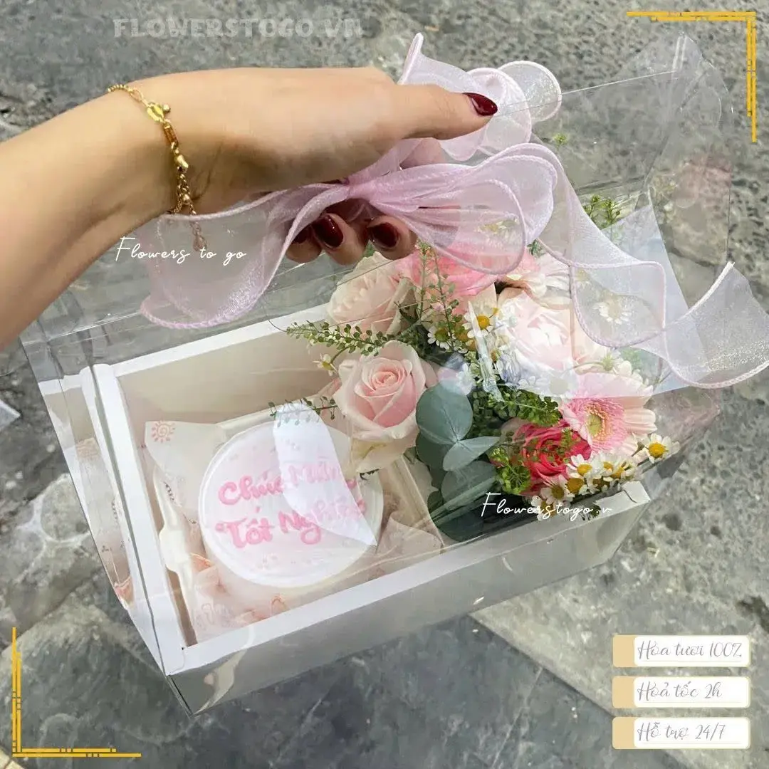 Set Bánh Kem và Hoa Tươi